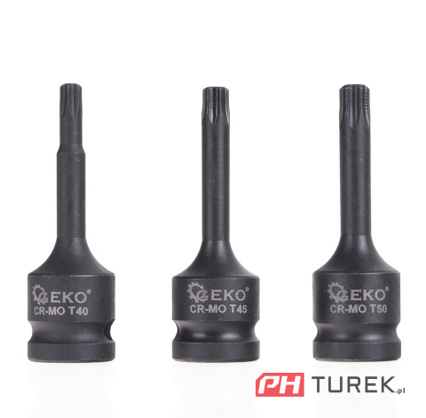 Klucze udarowe torx 9szt. T20-T70 Cr-Mo