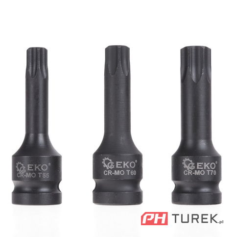 Klucze udarowe torx 9szt. T20-T70 Cr-Mo