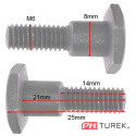 Śruba mocowania sprzęgła kosy spalinowej M6