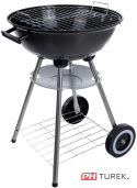 Grill węglowy okrągły z pokrywą i pokrowcem – ruszt średnica 39cm