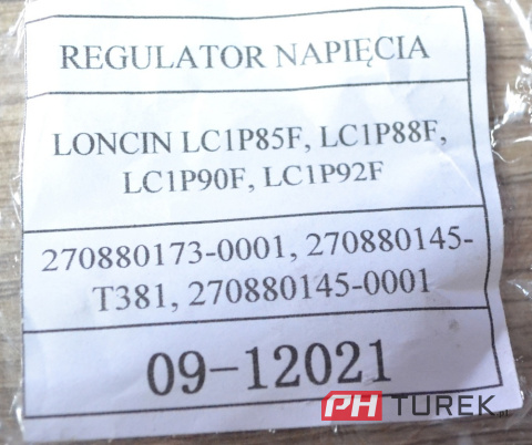 Regulator napięcia silnika Loncin 1P85F 1P88F 1P90F 1P92F