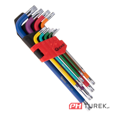 Klucze torx kolorowe T10-T50 9el. CrV 9 elementów