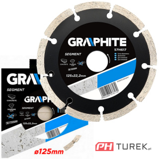Tarcza diamentowa 125 x 22.2 mm segmentowa do betonu, granitu, marmuru