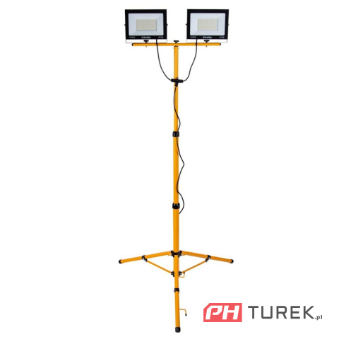 Naświetlacz LED 2x100W statyw teleskopowy lampa warsztatowa 160cm 6500K