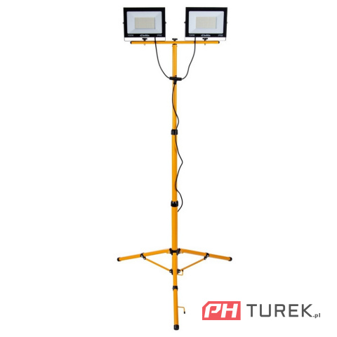 Naświetlacz LED 2x100W statyw teleskopowy lampa warsztatowa 160 cm 4500K