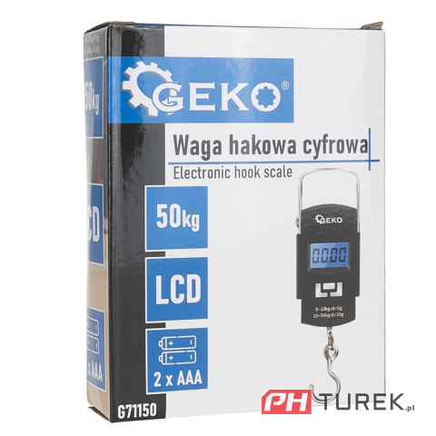 Ręczna waga hakowa cyfrowa 50kg bagażowa wędkarska, do walizki