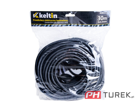 Przedłużacz elektryczny budowlany 30m IP44 pojedynczy 3x2,5 mm