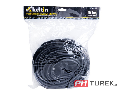 Przedłużacz elektryczny budowlany 40m IP44 pojedynczy 3x2,5 mm