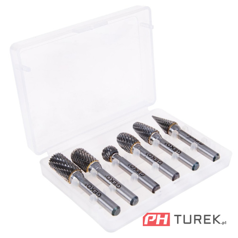 Zestaw frezów trzpieniowych do metalu 6mm 6el. z węglika spiekanego