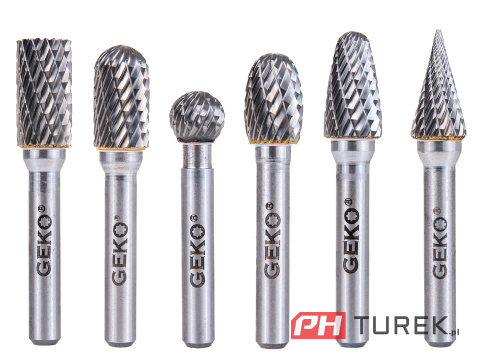 Zestaw frezów trzpieniowych do metalu 6mm 6el. z węglika spiekanego