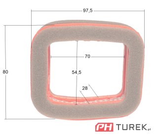 Filtr powietrza Loncin LC165F-3H CZĘŚĆ ORYGINALNA