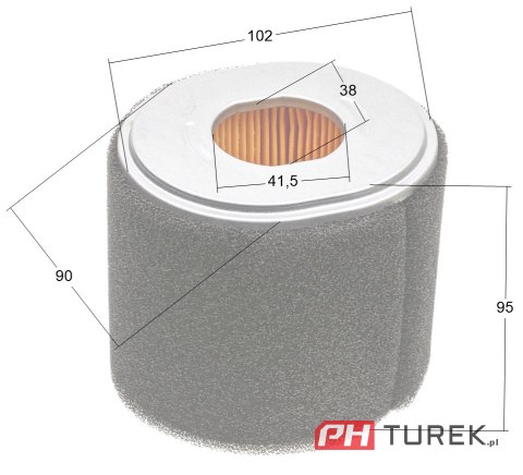 Filtr powietrza Loncin kpl. owalny G340F G390F G420F CZĘŚĆ ORYGINALNA
