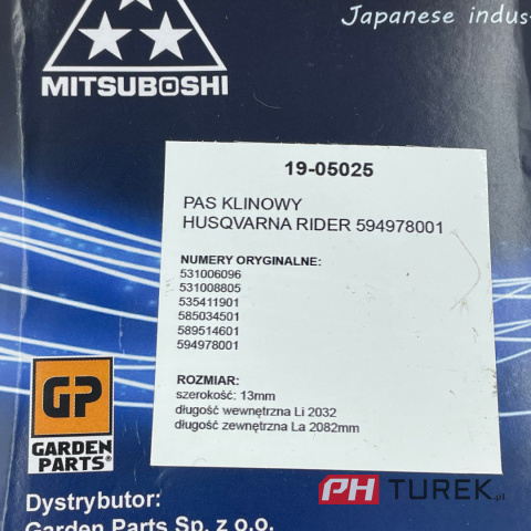 Pas klinowy Husqvarna rider 594978001