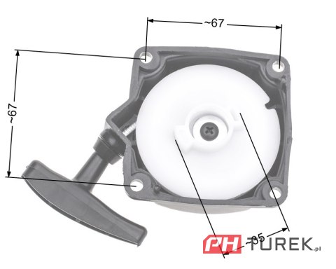 Rozrusznik starter szarpak NAC CG330B, CG430B, BP52PR-T, BP520-27-T, 3WF