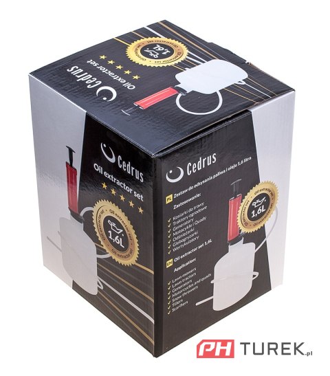Zestaw do odsysania oleju i paliwa 1.6L odsysarka pompka Cedrus