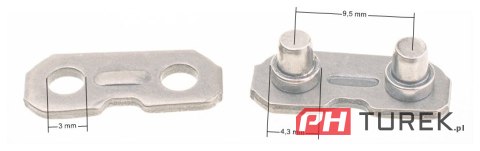 Ogniwo łączące z nitem 3/8 1.5 C2FTS Kompletne