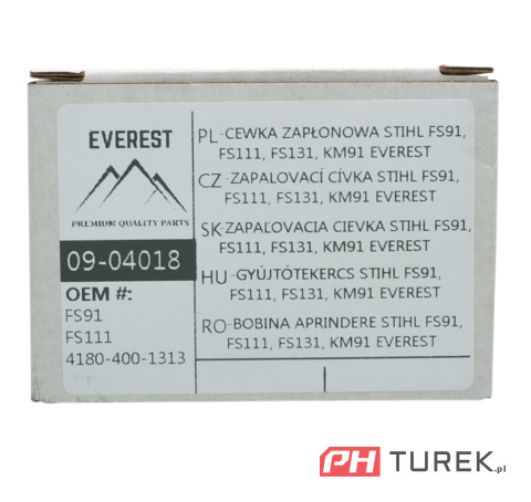Cewka zapłonowa Stihl FS91, FS111, FS131, KM91 Everest 41804001313