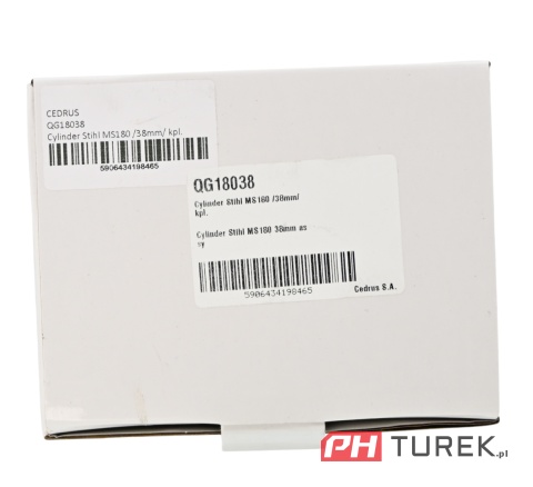 Cylinder Stihl MS180 38 mm kompletny 1130 020 1208 tłok, pierścień, sworzeń