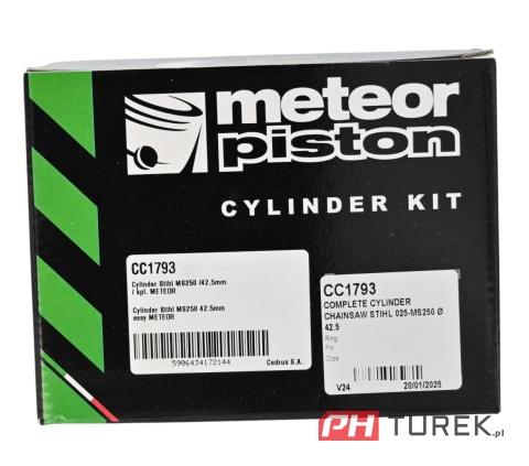 Cylinder Stihl MS250 42.5mm kompletny METEOR 1123 020 1209, 1123 020 1206