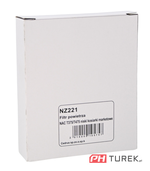 Filtr powietrza NAC T375 T475 T575 T675 w510 niski kosiarki marketowe