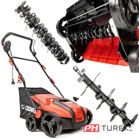 Wertykulator Cedrus CEDWE38 1800W 38 cm 16 noży obrotowych kosz 45l -12+6mm