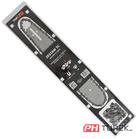 Zestaw prowadnica 16" cali 40 cm + 2 łańcuchy 66 ogniw 0.325x1,5 mm pilarki