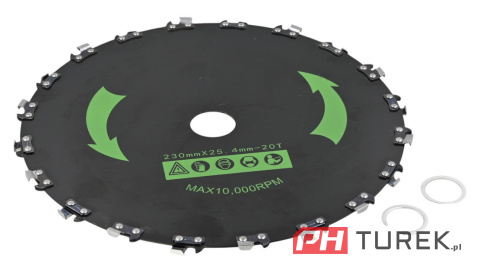 Tarcza tnąca z łańcuchem do kosy spalinowej 230mm
