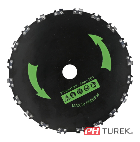 Tarcza tnąca z łańcuchem do kosy spalinowej 230mm