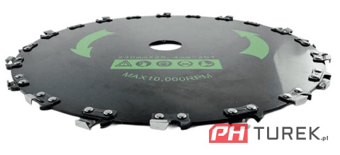 Tarcza tnąca z łańcuchem do kosy spalinowej 230mm