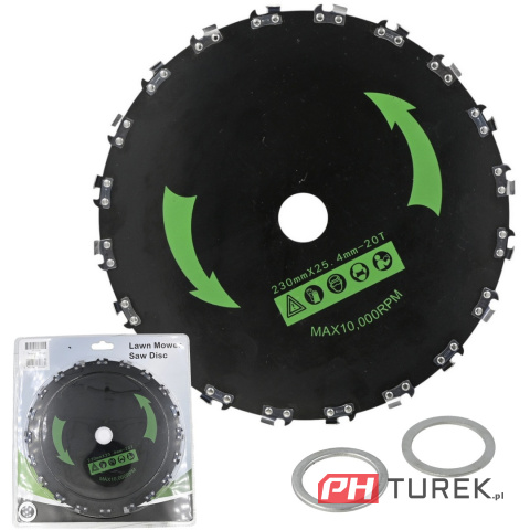 Tarcza tnąca z łańcuchem do kosy spalinowej 230mm