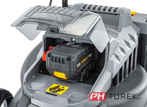 Kosiarka akumulatorowa do trawy lekka zwrotna 32cm 30l 4AH ładowarka 2x AKU