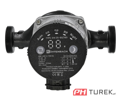 Pompa obiegowa elektroniczna 25-80/180 + śrubunki