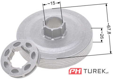 Bęben sprzęgła NAC z zębatką pływającą 3/8 SPS01-45 CS45 CS52 pilarki