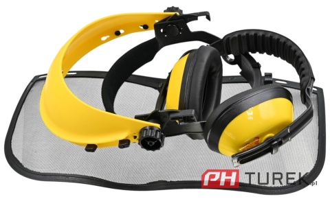 Zestaw NAC ochronnik twarzy maska z siatką + ochronnik słuchu słuchawki