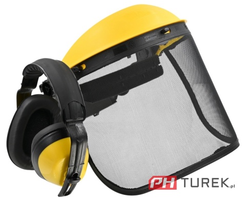 Zestaw NAC ochronnik twarzy maska z siatką + ochronnik słuchu słuchawki