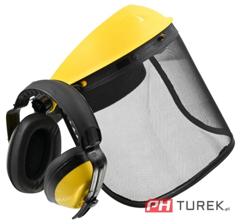 Zestaw NAC ochronnik twarzy maska z siatką + ochronnik słuchu słuchawki