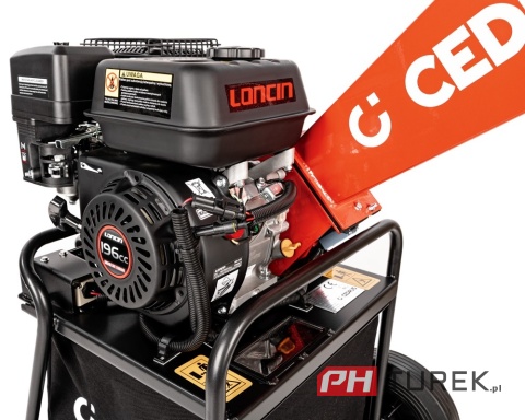 Rozdrabniacz spalinowa RĘBAK Cedrus Loncin G200F gałęzie 50 mm 65l RB01C
