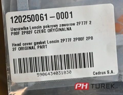 Uszczelka Loncin pokrywy zaworów 2P77F 2P80F 2P82F CZĘŚĆ ORYGINALNA