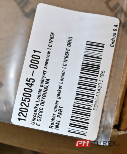 Uszczelka Loncin pokrywy zaworów LC1P65FE CZĘŚĆ ORYGINALNA