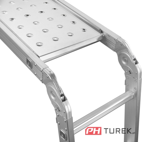 Drabina przegubowa wielofunkcyjna 4,7m + podesty rusztowanie PN EN131 150kg