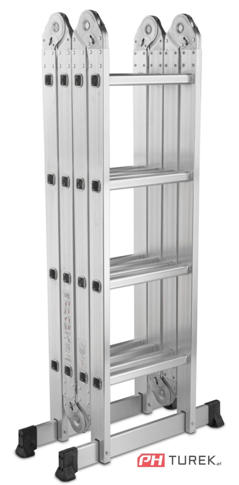 Drabina przegubowa wielofunkcyjna 4,7m + podesty rusztowanie PN EN131 150kg