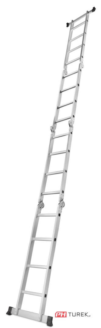 Drabina przegubowa wielofunkcyjna 4,7m + podesty rusztowanie PN EN131 150kg