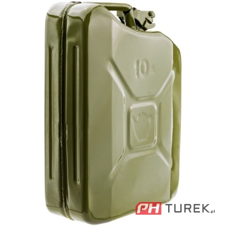 Kanister jednokomorowy 10l metalowy lakierowana stal powłoka antykorozyjna