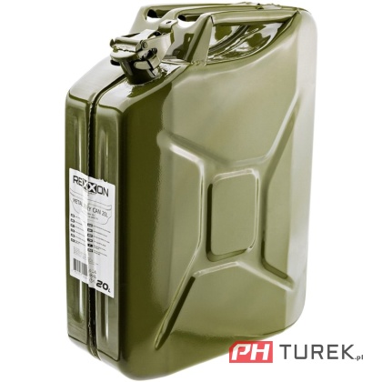 Kanister jednokomorowy 20l metalowy lakierowana stal powłoka antykorozyjna