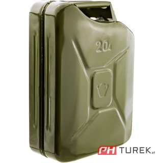 Kanister jednokomorowy 20l metalowy lakierowana stal powłoka antykorozyjna