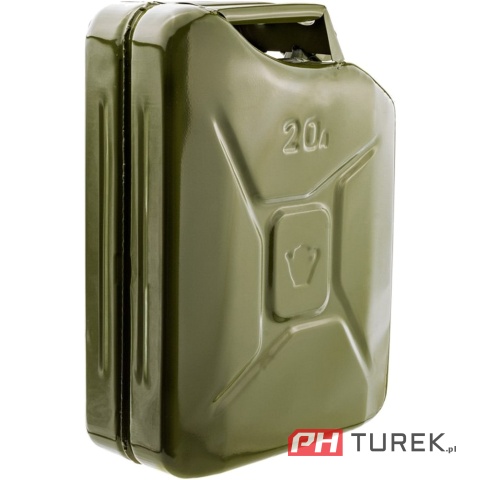 Kanister jednokomorowy 20l metalowy lakierowana stal powłoka antykorozyjna