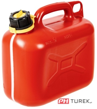 Kanister jednokomorowy 5l czerwony Cedrus ze skalą pomiarową UN cert HDPE