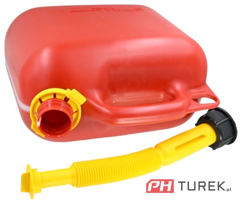 Kanister jednokomorowy 5l czerwony Cedrus ze skalą pomiarową UN cert HDPE