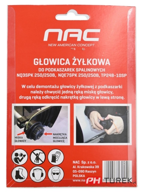 Nac głowica żyłkowa nqe-3spk-250b 27spk tp248-10sp