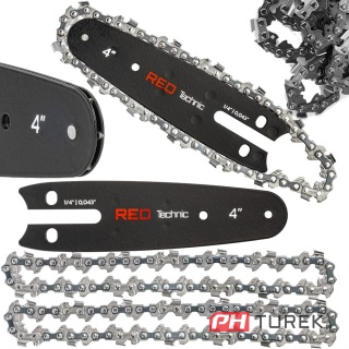 Prowadnica + 2x łańcuch 4" cali do piły pilarki akumulatorowej 1/4 14 ogniw